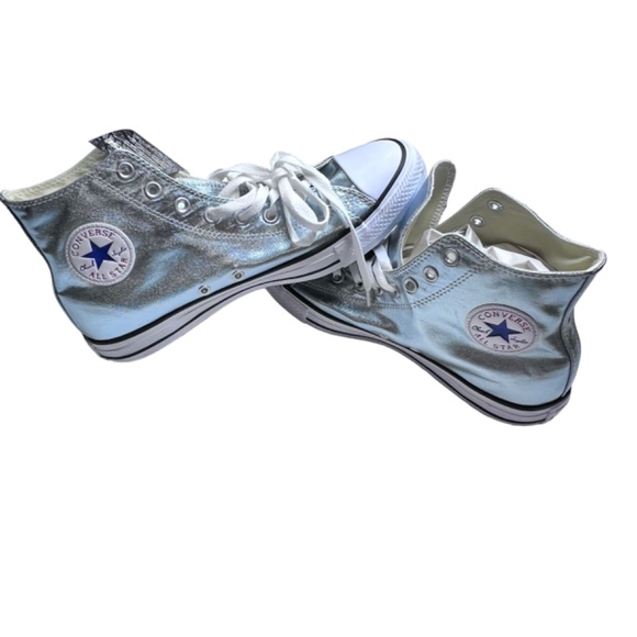 Converse All Star Unisex Silver High Top Tennis Shoes NWT main image 14